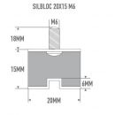 Silentblock 20x15mm-M6x18mm
